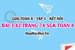 Giải bài 3.42 trang 74 Toán 8 Tập 1 SGK Kết nối tri thức